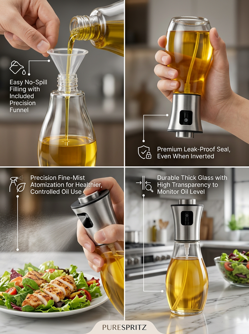 Kaizen OilControl - Präzisions Ölsprüher aus Glas